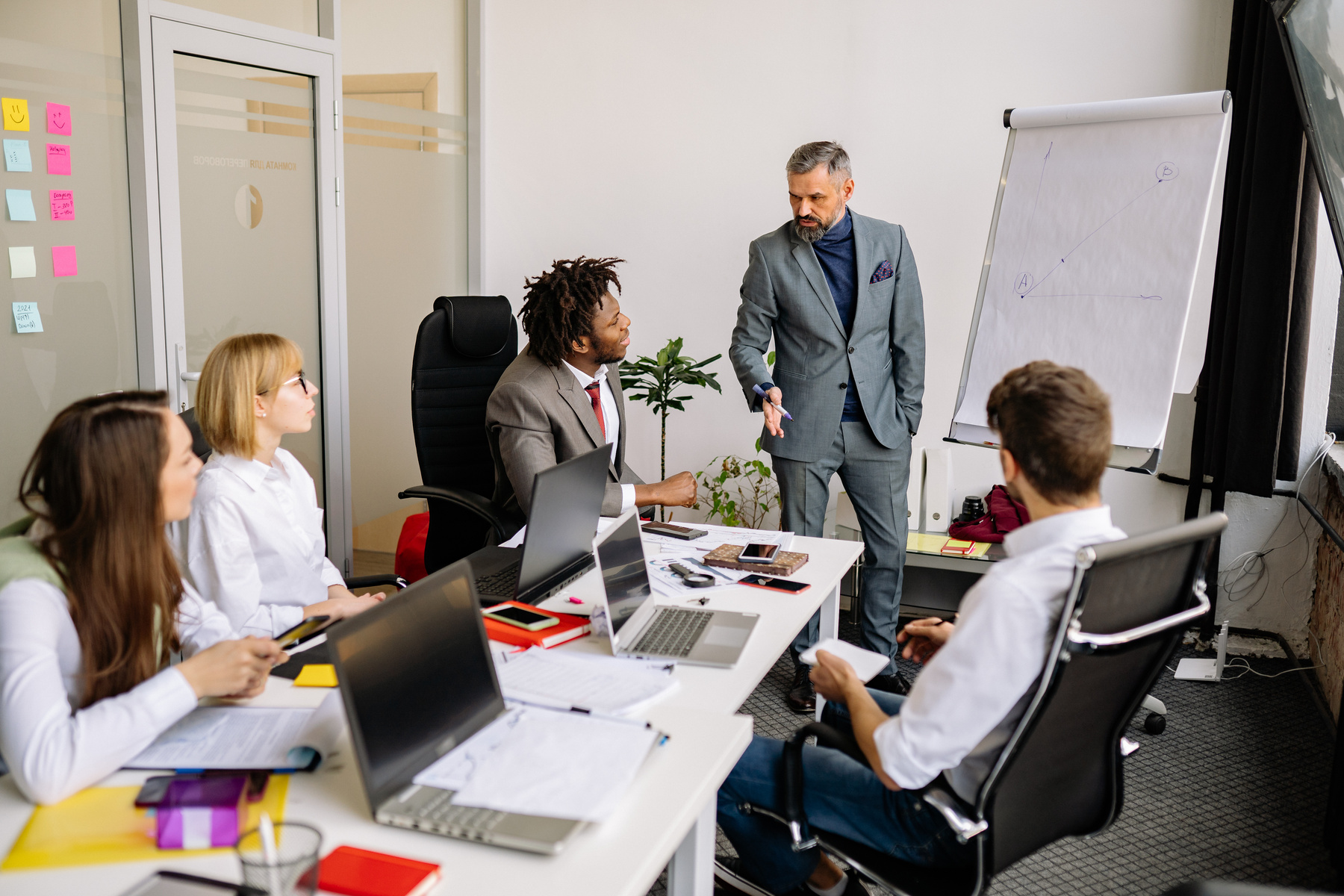 Managers and supervisors in a classroom training session